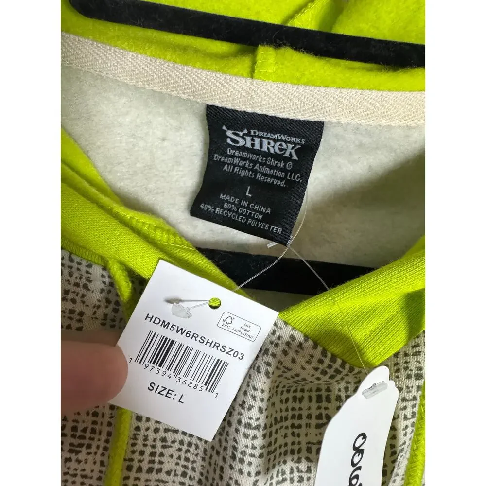 SHREK Pullover Hoodie NEW Long Sleeve Kangaroo Pocket Size L - Picture 5 of 9